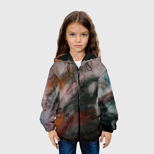 Детская куртка Темнота, тени и краски / 3D-Черный – фото 3