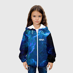 Куртка с капюшоном детская Бескрайний космос - Nasa, цвет: 3D-белый — фото 2