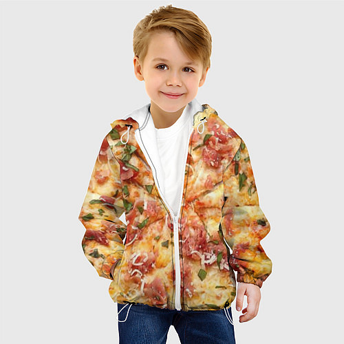 Детская куртка Вкусная пицца / 3D-Белый – фото 4