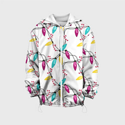 Детская куртка Новогодняя гирлянда белая