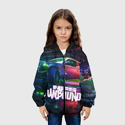 Куртка с капюшоном детская NFS unbound nissan drift, цвет: 3D-черный — фото 2
