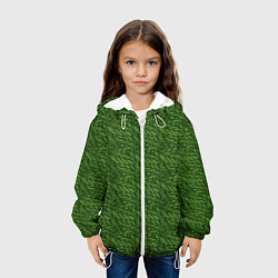 Куртка с капюшоном детская Милитари перо, цвет: 3D-белый — фото 2