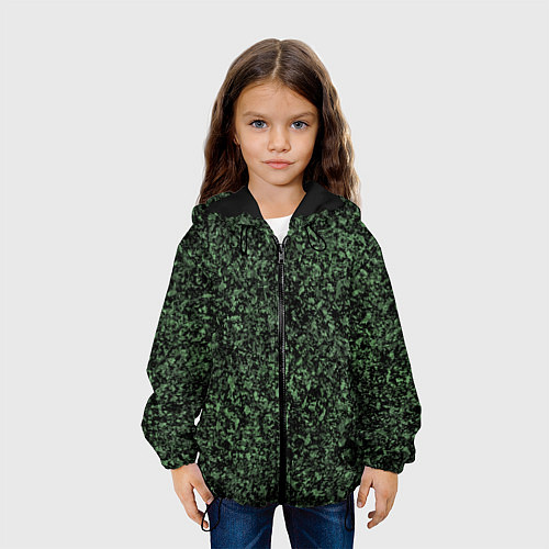 Детская куртка Черный и зеленый камуфляжный / 3D-Черный – фото 3
