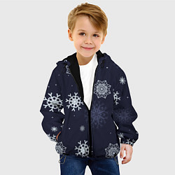 Куртка с капюшоном детская Снежная ночь, цвет: 3D-черный — фото 2