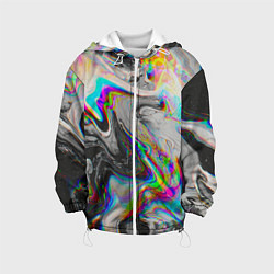 Куртка с капюшоном детская Abstract digital, цвет: 3D-белый