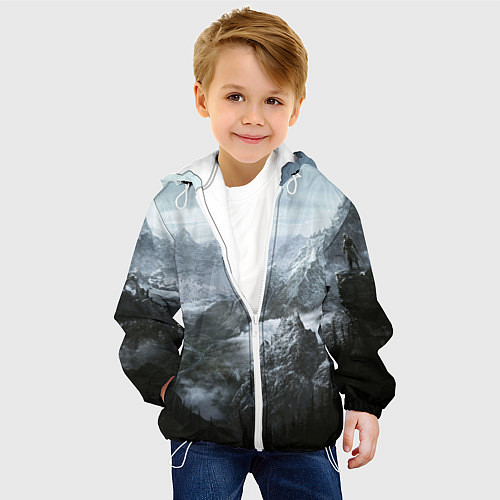 Детская куртка Природа Скайрима / 3D-Белый – фото 4