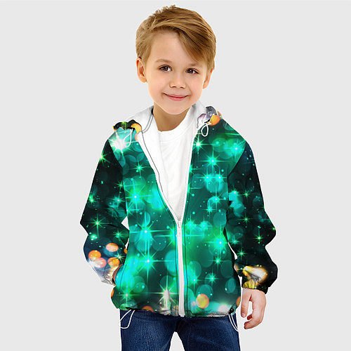 Детская куртка Космический принт и звездное сияние вселенной / 3D-Белый – фото 4