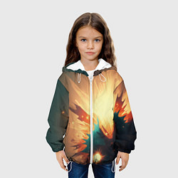 Куртка с капюшоном детская Фон - цвета вселенной, цвет: 3D-белый — фото 2