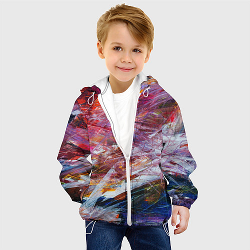 Детская куртка Абстрактная живопись / 3D-Белый – фото 4