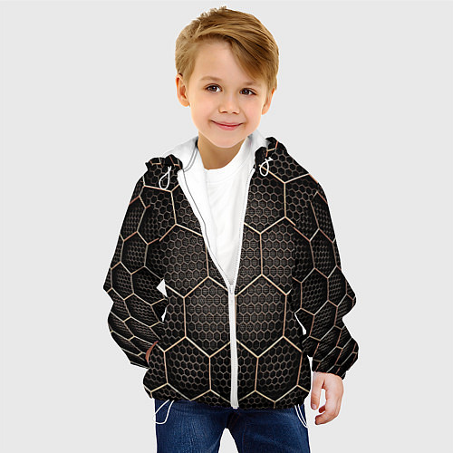Детская куртка Metalic carbon / 3D-Белый – фото 4