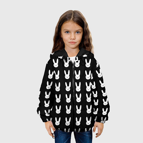 Детская куртка Bunny pattern black / 3D-Черный – фото 3