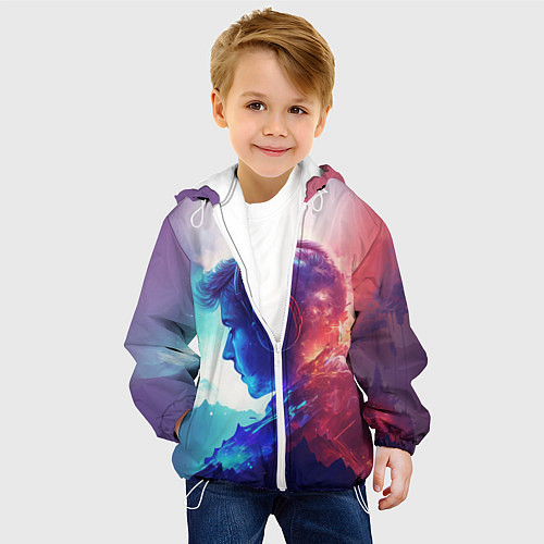 Детская куртка Парень в наушниках / 3D-Белый – фото 4