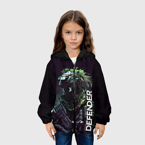 Детская куртка Защитник в стиле киберпанк / 3D-Черный – фото 3