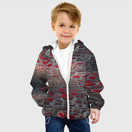 Детская куртка Любовная абстракция / 3D-Белый – фото 4