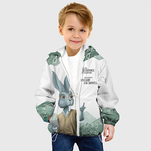 Детская куртка Препод в институте / 3D-Белый – фото 4