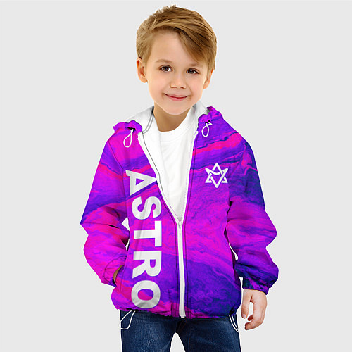 Детская куртка Astro neon grunge / 3D-Белый – фото 4