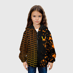 Куртка с капюшоном детская B A P half pattern, цвет: 3D-черный — фото 2