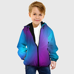 Куртка с капюшоном детская НЕОНОВЫЙ ГРАДИЕНТ, цвет: 3D-черный — фото 2