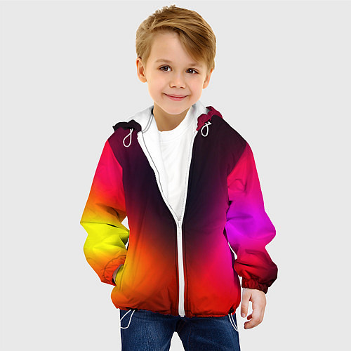 Детская куртка Абстрактная текстура / 3D-Белый – фото 4