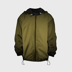 Куртка с капюшоном детская Градиент хаки, цвет: 3D-черный