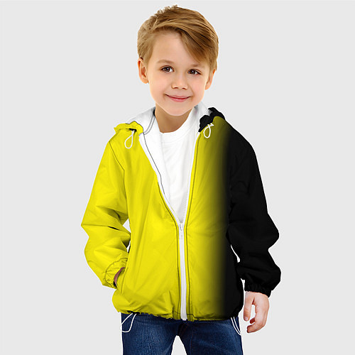 Детская куртка И черный и желтый / 3D-Белый – фото 4