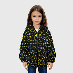 Куртка с капюшоном детская TXT pattern logo, цвет: 3D-черный — фото 2