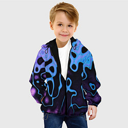 Куртка с капюшоном детская Смешение фракций, цвет: 3D-черный — фото 2
