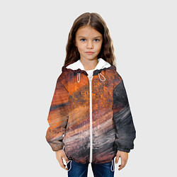 Куртка с капюшоном детская Пустынный ветер, цвет: 3D-белый — фото 2