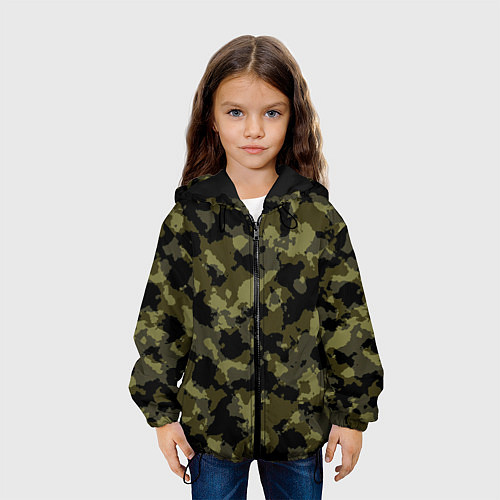 Детская куртка Тропический камуфляж / 3D-Черный – фото 3