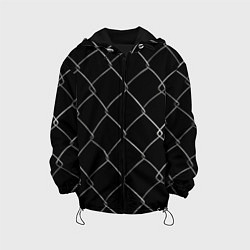 Куртка с капюшоном детская Плетеный забор, цвет: 3D-черный