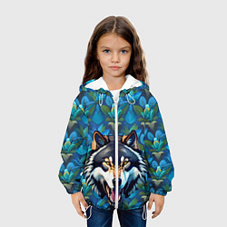 Куртка с капюшоном детская Волк из джунглей, цвет: 3D-белый — фото 2