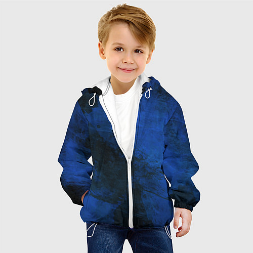 Детская куртка Синий дым / 3D-Белый – фото 4