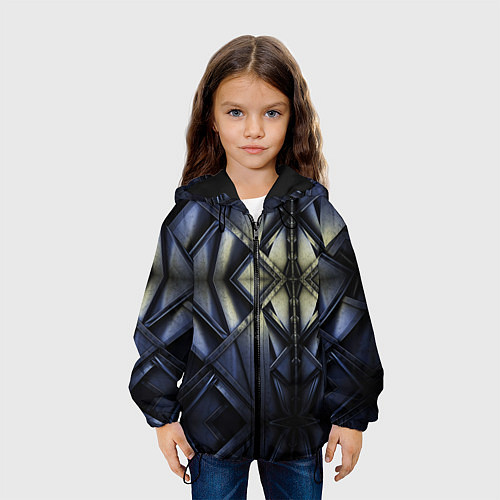 Детская куртка Металлический калейдоскоп / 3D-Черный – фото 3