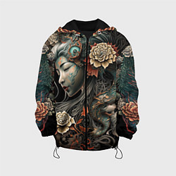 Детская куртка Японская девушка Irezumi