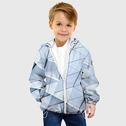 Куртка с капюшоном детская Metalic triangle stiil, цвет: 3D-белый — фото 2