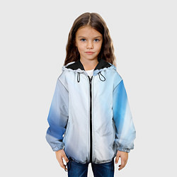 Куртка с капюшоном детская Светлые синие и голубые волны, цвет: 3D-черный — фото 2