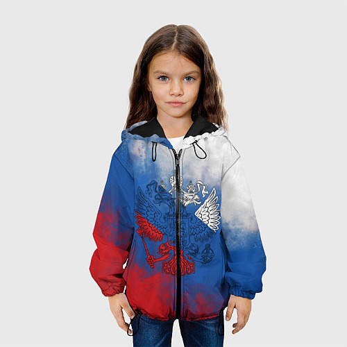 Детская куртка Триколор градиент / 3D-Черный – фото 3