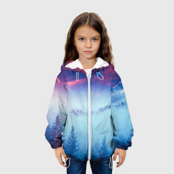 Куртка с капюшоном детская Horizon landscape, цвет: 3D-белый — фото 2