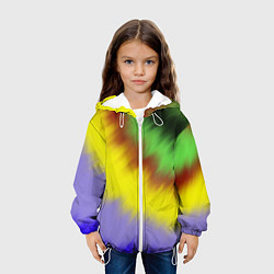 Куртка с капюшоном детская Яркий Тай-Дай, цвет: 3D-белый — фото 2