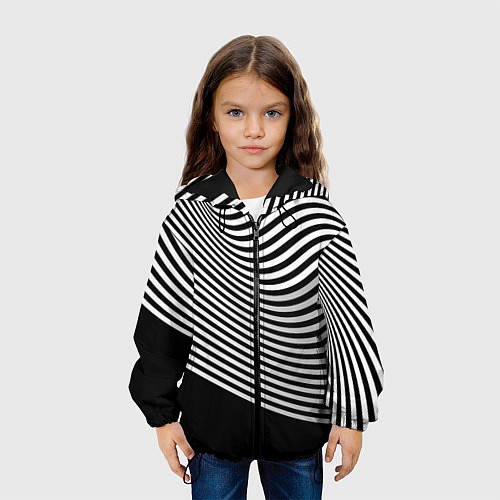 Детская куртка Trendy raster pattern / 3D-Черный – фото 3
