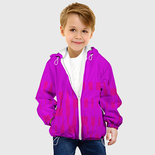 Детская куртка Паттерн в стиле модерн розовый / 3D-Белый – фото 4