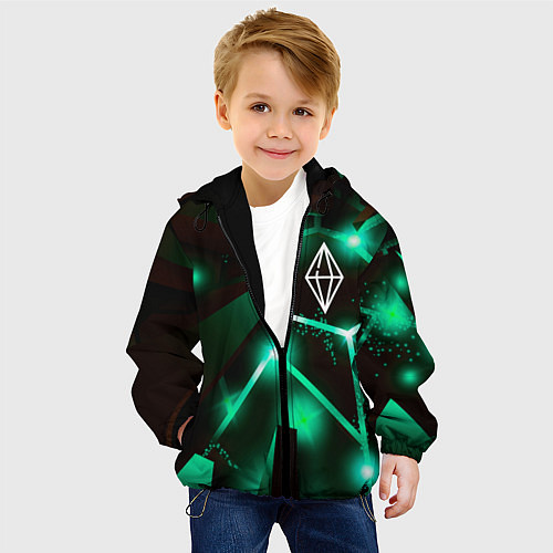 Детская куртка The Sims разлом плит / 3D-Черный – фото 4