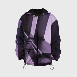 Куртка с капюшоном детская Фиолетовая геометрия, цвет: 3D-черный