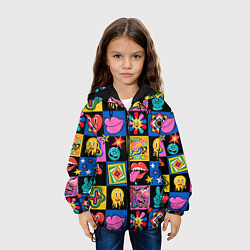 Куртка с капюшоном детская Funny cartoon characters, цвет: 3D-черный — фото 2
