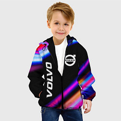 Куртка с капюшоном детская Volvo speed lights, цвет: 3D-черный — фото 2