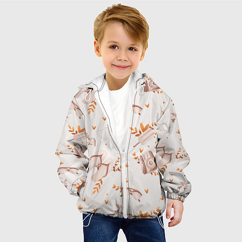 Детская куртка Пляжный паттерн / 3D-Белый – фото 4