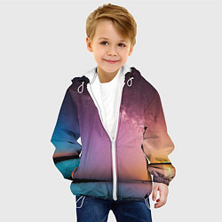 Куртка с капюшоном детская Магический космос, цвет: 3D-белый — фото 2