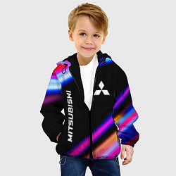 Куртка с капюшоном детская Mitsubishi speed lights, цвет: 3D-черный — фото 2