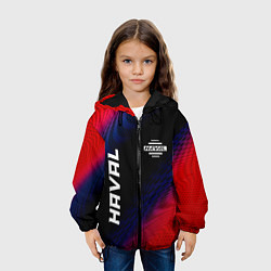 Куртка с капюшоном детская Haval красный карбон, цвет: 3D-черный — фото 2