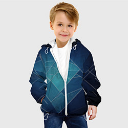Куртка с капюшоном детская Геометрическая бесконечность, цвет: 3D-белый — фото 2